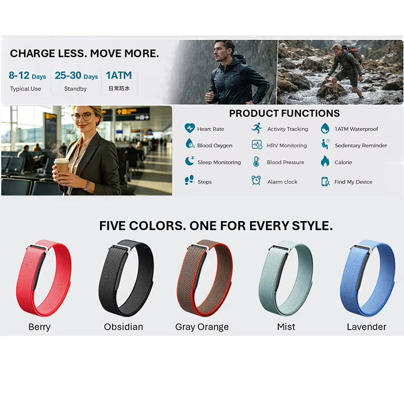 Air Band Smart Bracelet Man Woman Heart Rate Blood Pressure Sleep Calorie Fitness Tracker Waterproof NFC New Smartwatch