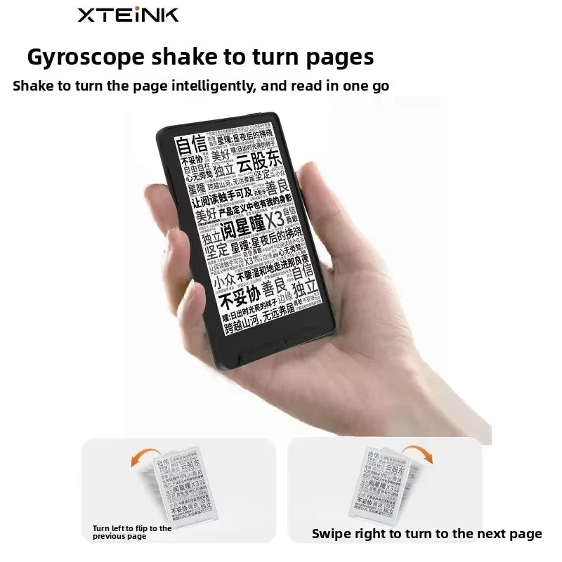 Xteink X3 AI Ereader Portable 300Ppi E-Ink Display Eye Care Monitor Low Blue Light No Flicker Magnetic Secondary Reading Screen