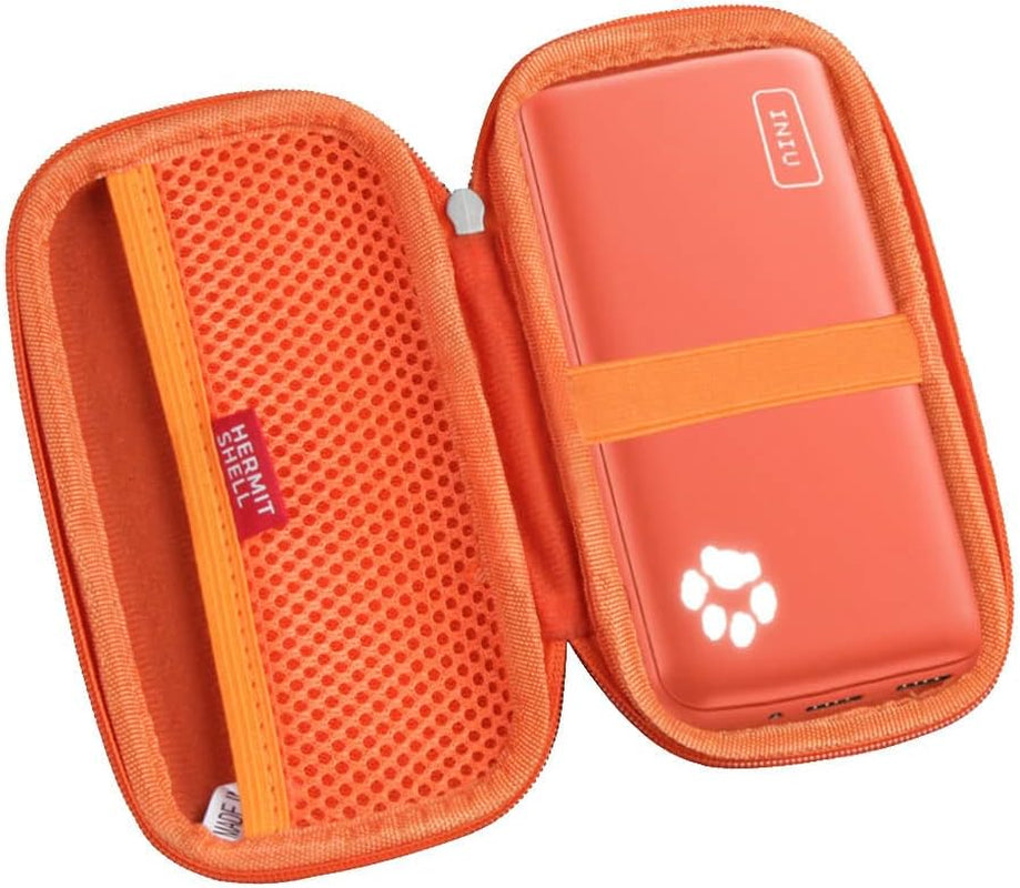 Hard Travel Case for INIU Portable Charger 10000Mah Power Bank [2022 Version] (Orange)